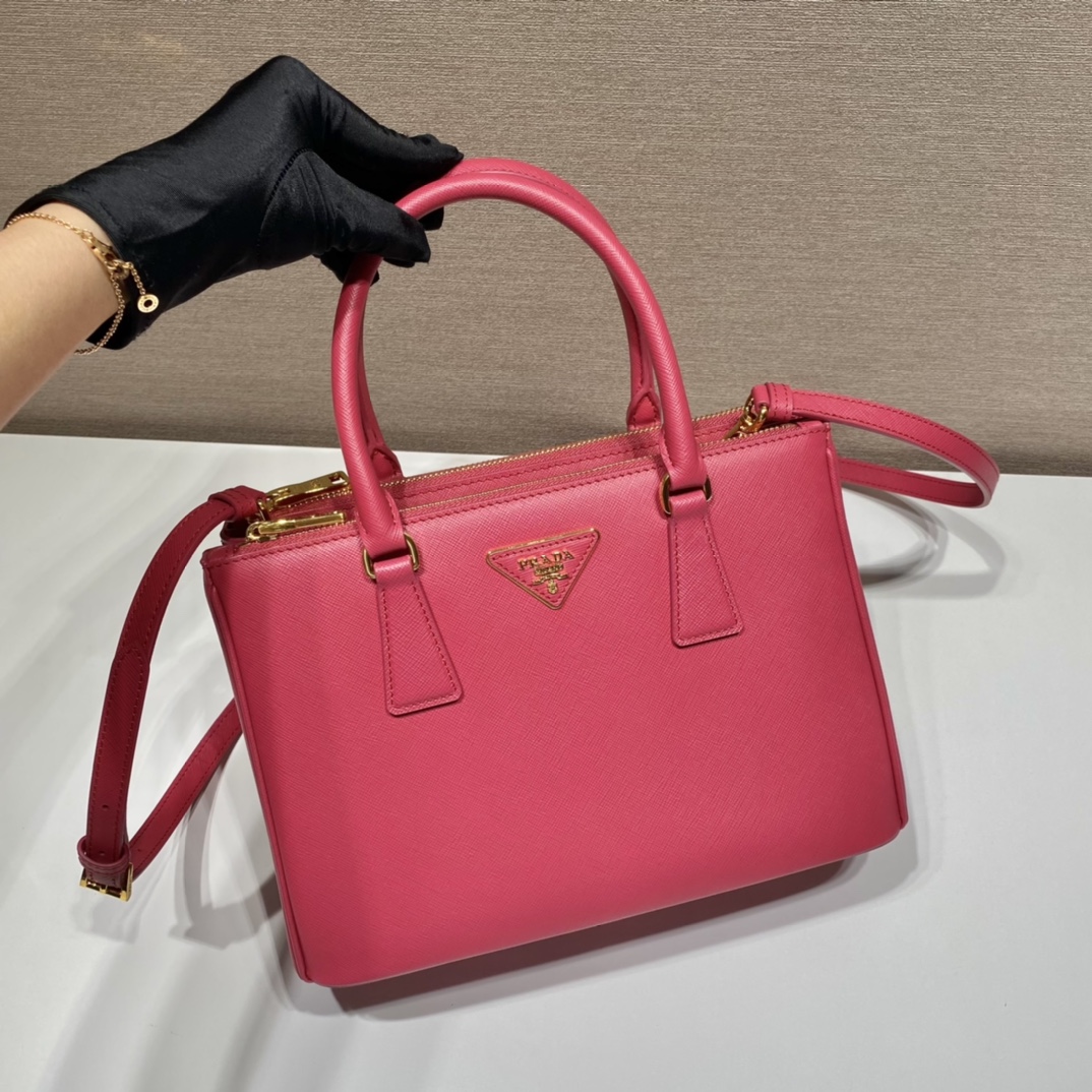 Prada Medium Galleria Saffiano Leather Bag Tote Shoulder Bag Petal Pink 1BA863